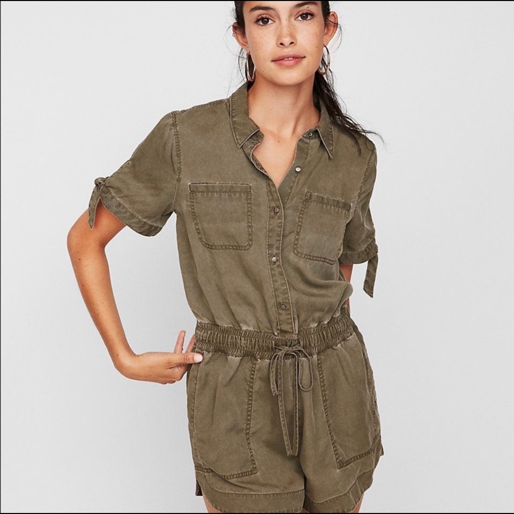Express green romper.